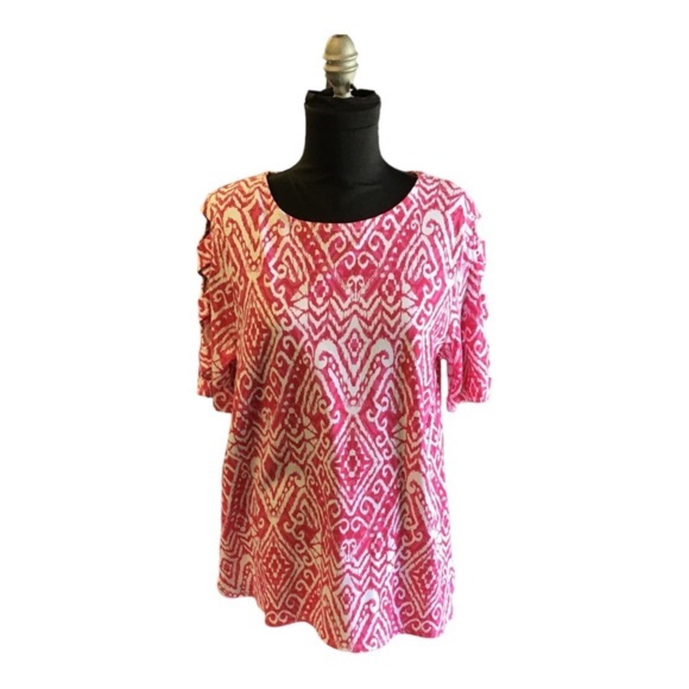 Ruby Rd Pink Patterned Top